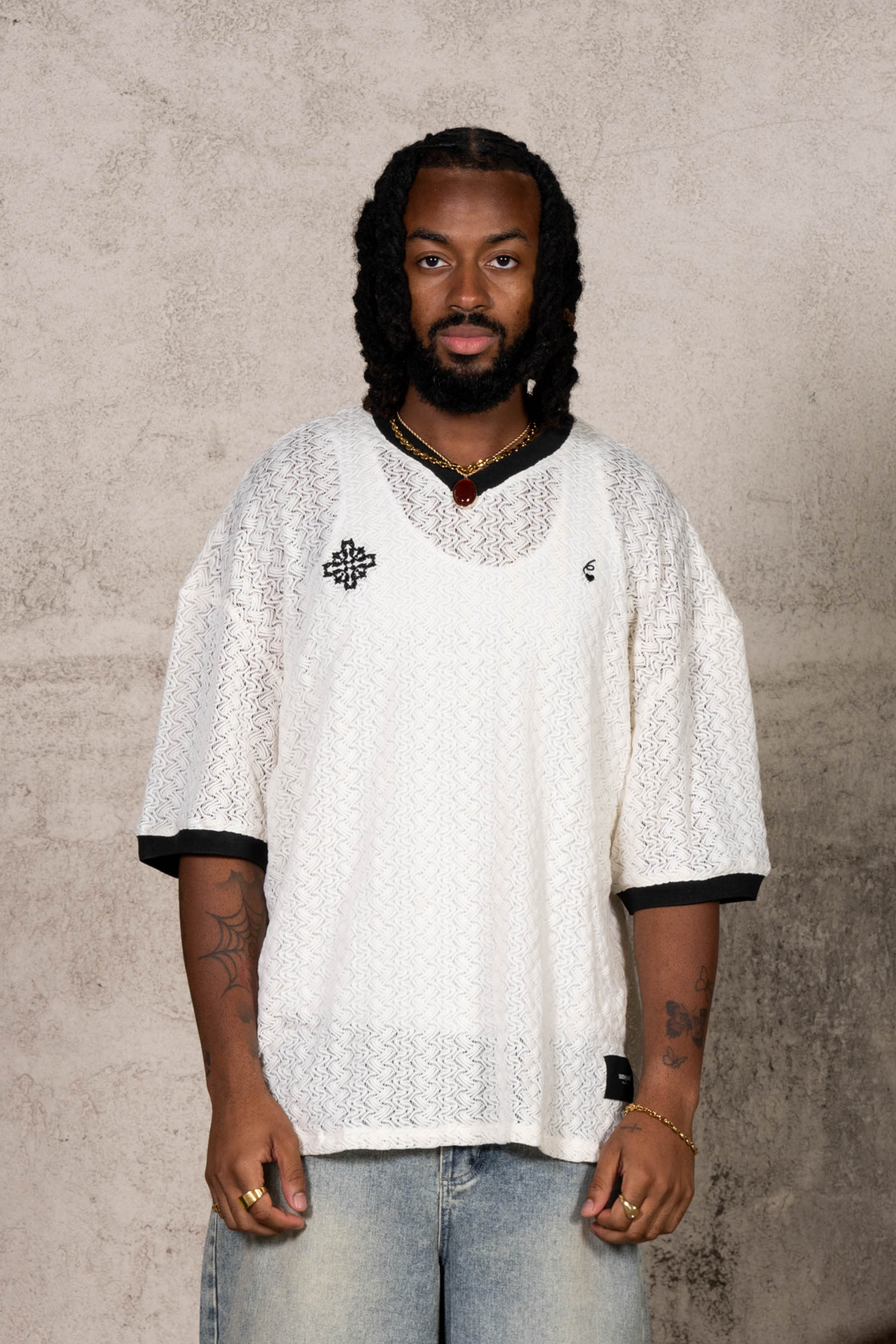 Oversize Knit Football Jersey 26002-OFFW