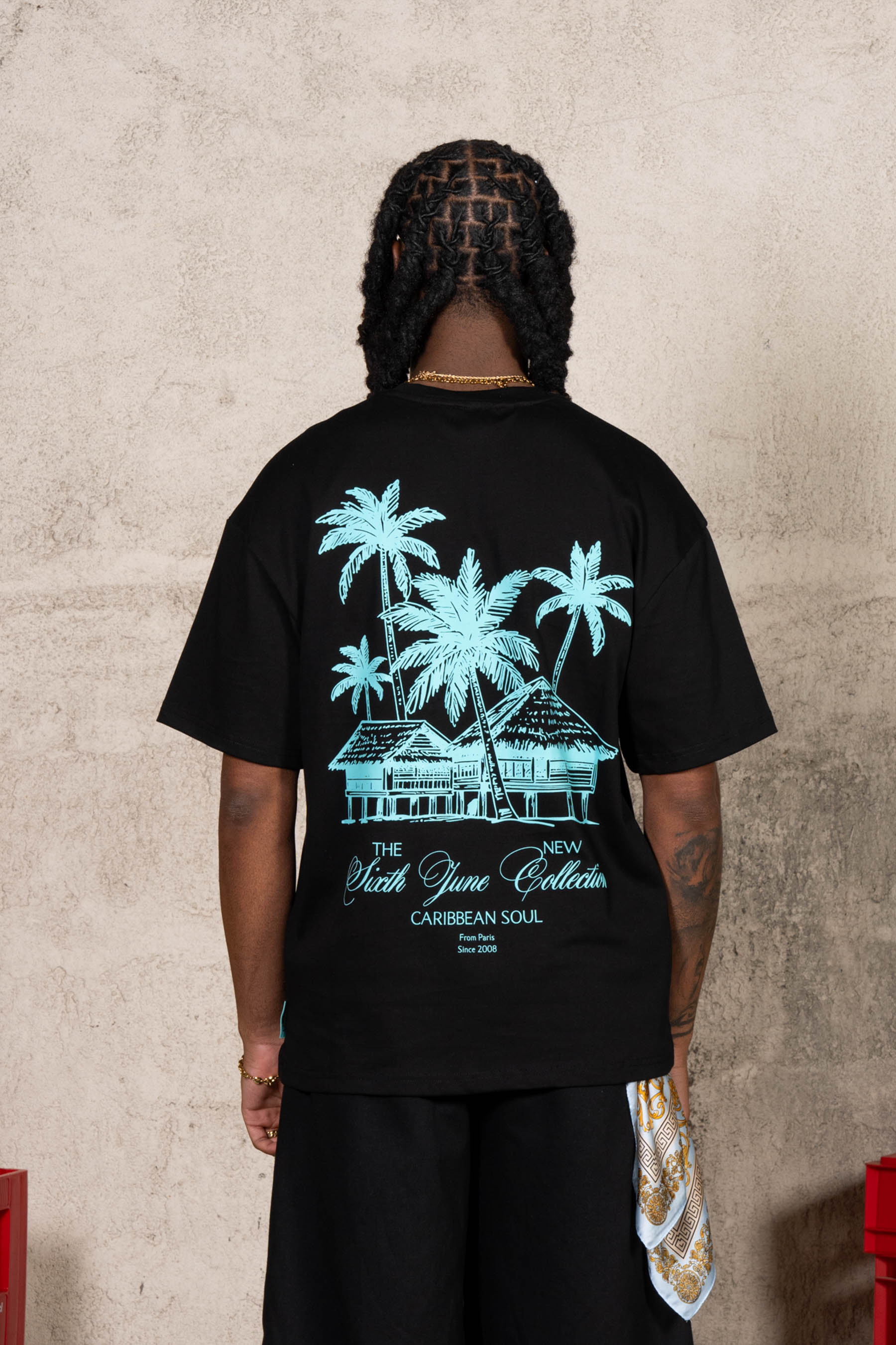 Carribean Hut Tee 26014-BLAC