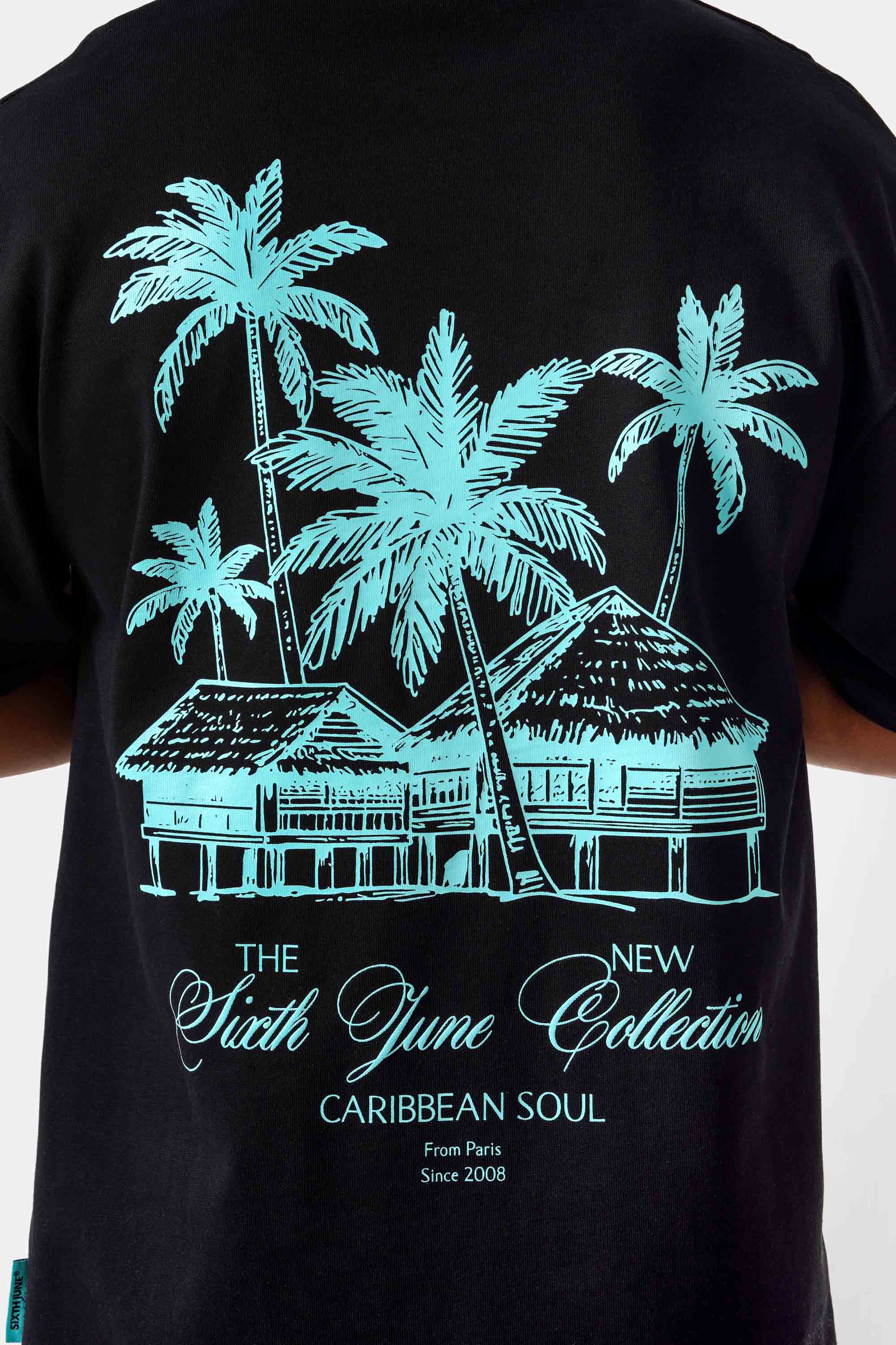 CARIBBEAN SOUL Printed S/S T-shirt