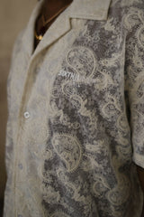 Paisley Lace Resort Shirt 26016-BEIG