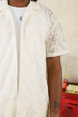 Paisley Lace Resort Shirt 26016-BEIG