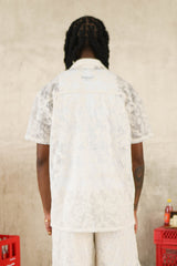 Paisley Lace Resort Shirt 26016-BEIG