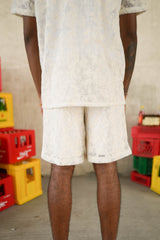 Paisley Lace Resort Shorts 26017-BEIG