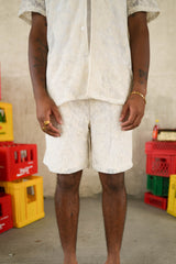 Paisley Lace Resort Shorts 26017-BEIG