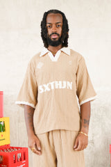 Crochet Resort Polo Shirt 26018-BEIG