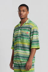 Crochet Resort Shirt 26019-GREE