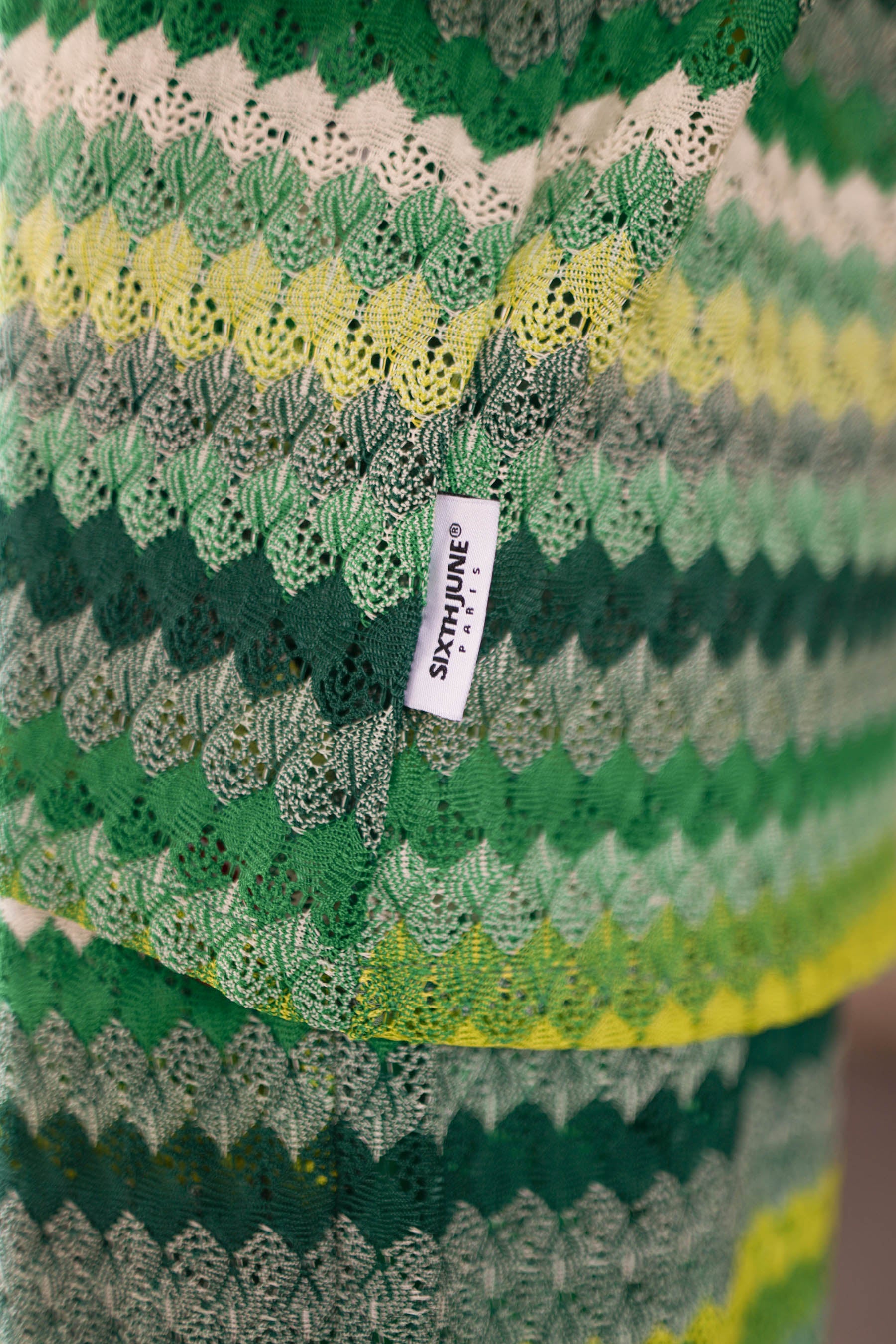 Crochet Resort Shirt 26019-GREE