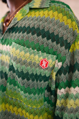 Crochet Resort Shirt 26019-GREE