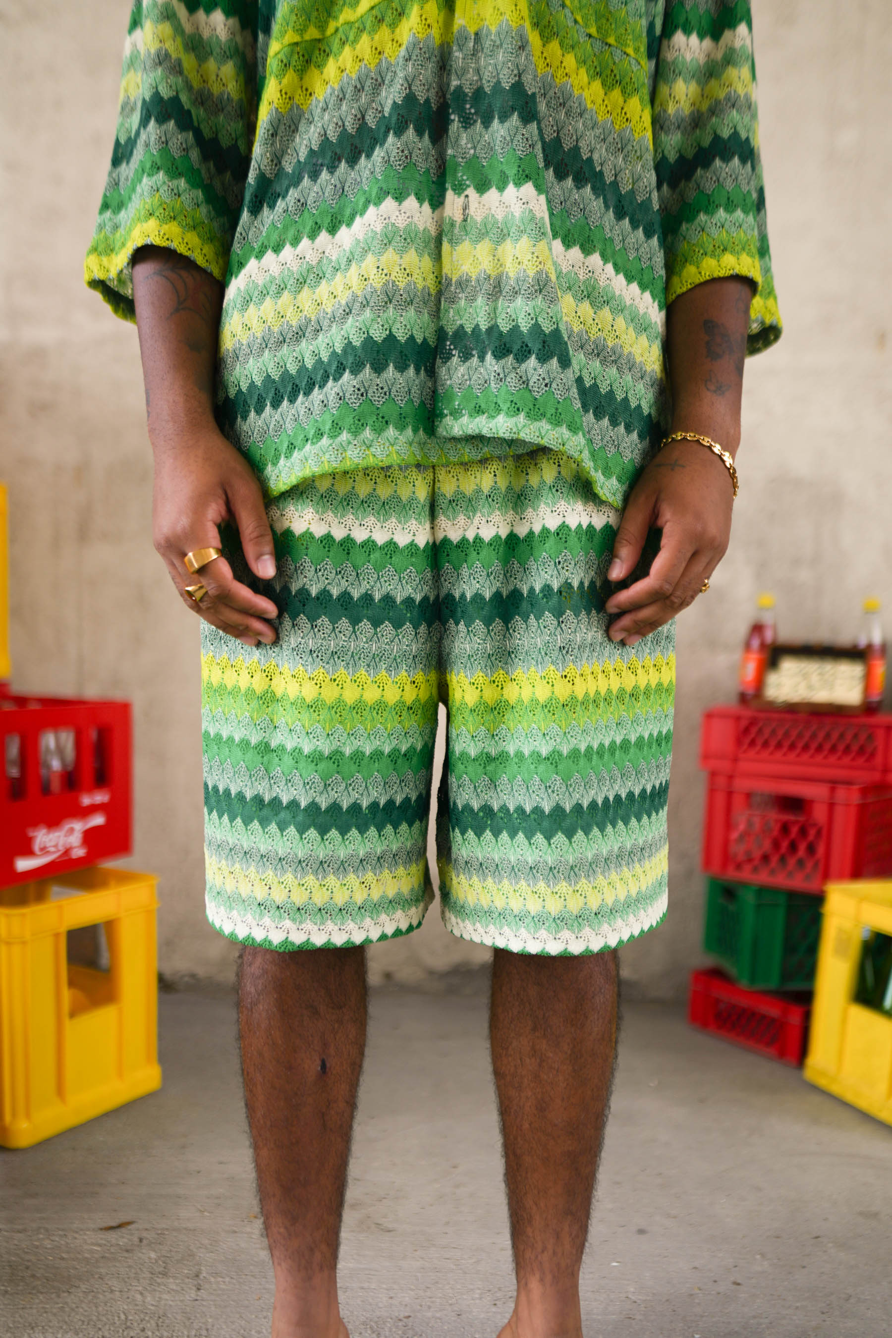 Crochet Resort Shorts 26020-GREE