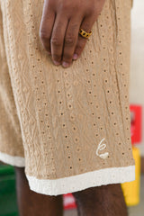 Crochet Resort Shorts 26021-BEIG