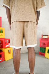 Crochet Resort Shorts 26021-BEIG