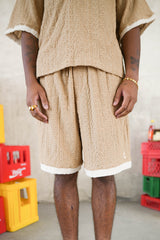 Crochet Resort Shorts 26021-BEIG