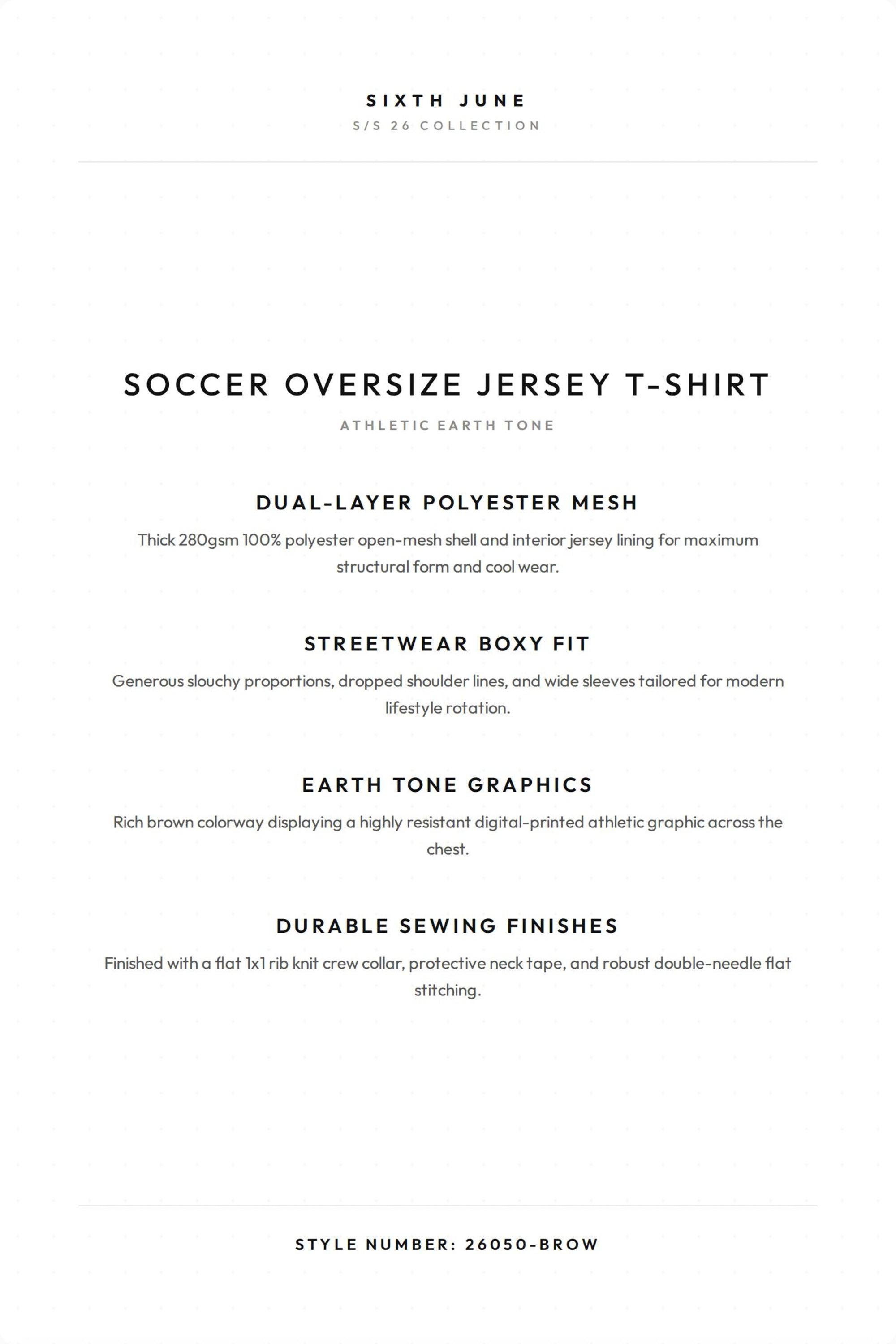 SOCCER Oversize Jersey S/S T-Shirt