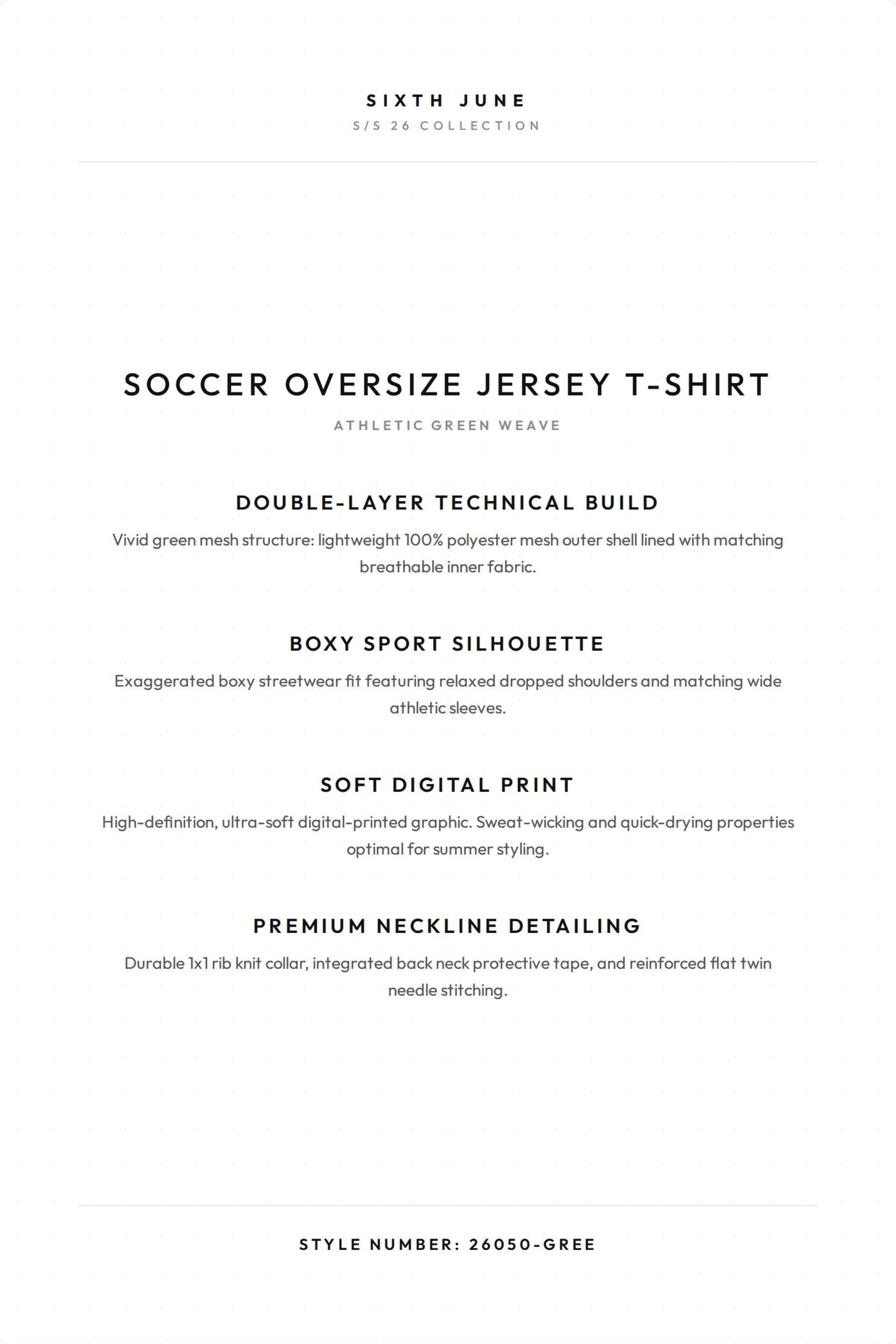 SOCCER Oversize Jersey S/S T-Shirt