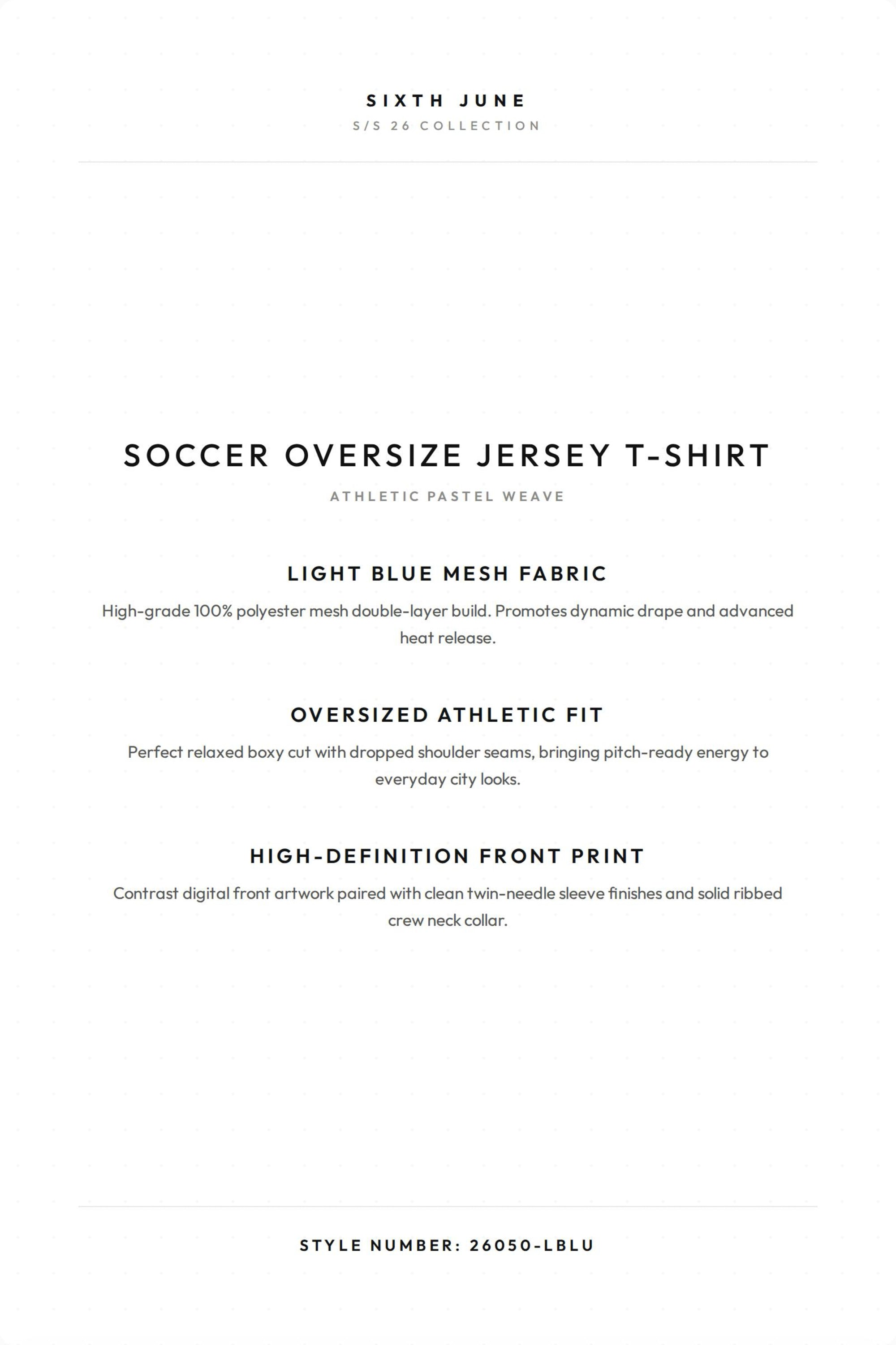 SOCCER Oversize Jersey S/S T-Shirt