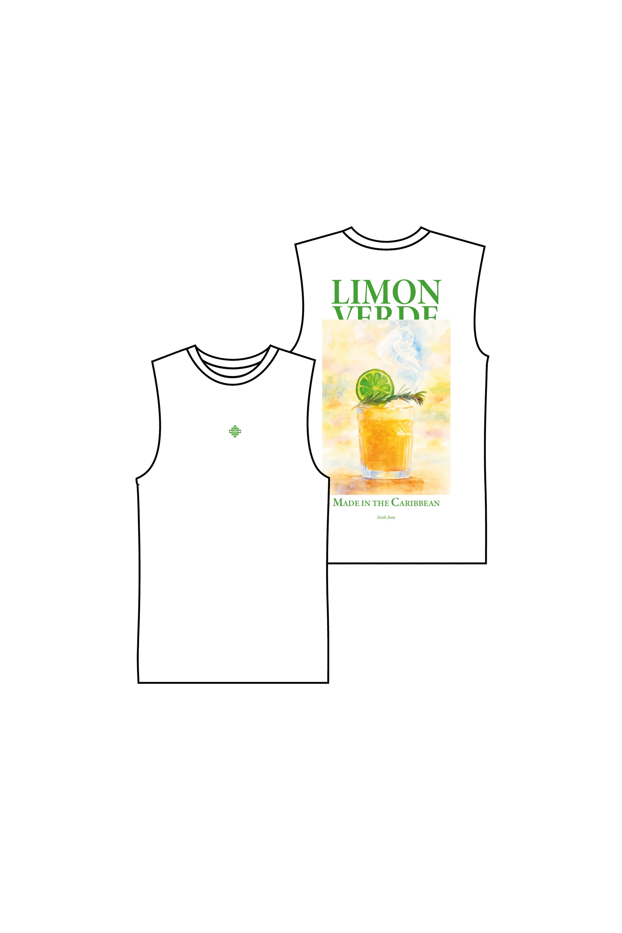 Limon Verde Muscle Tee 26053-WHIT