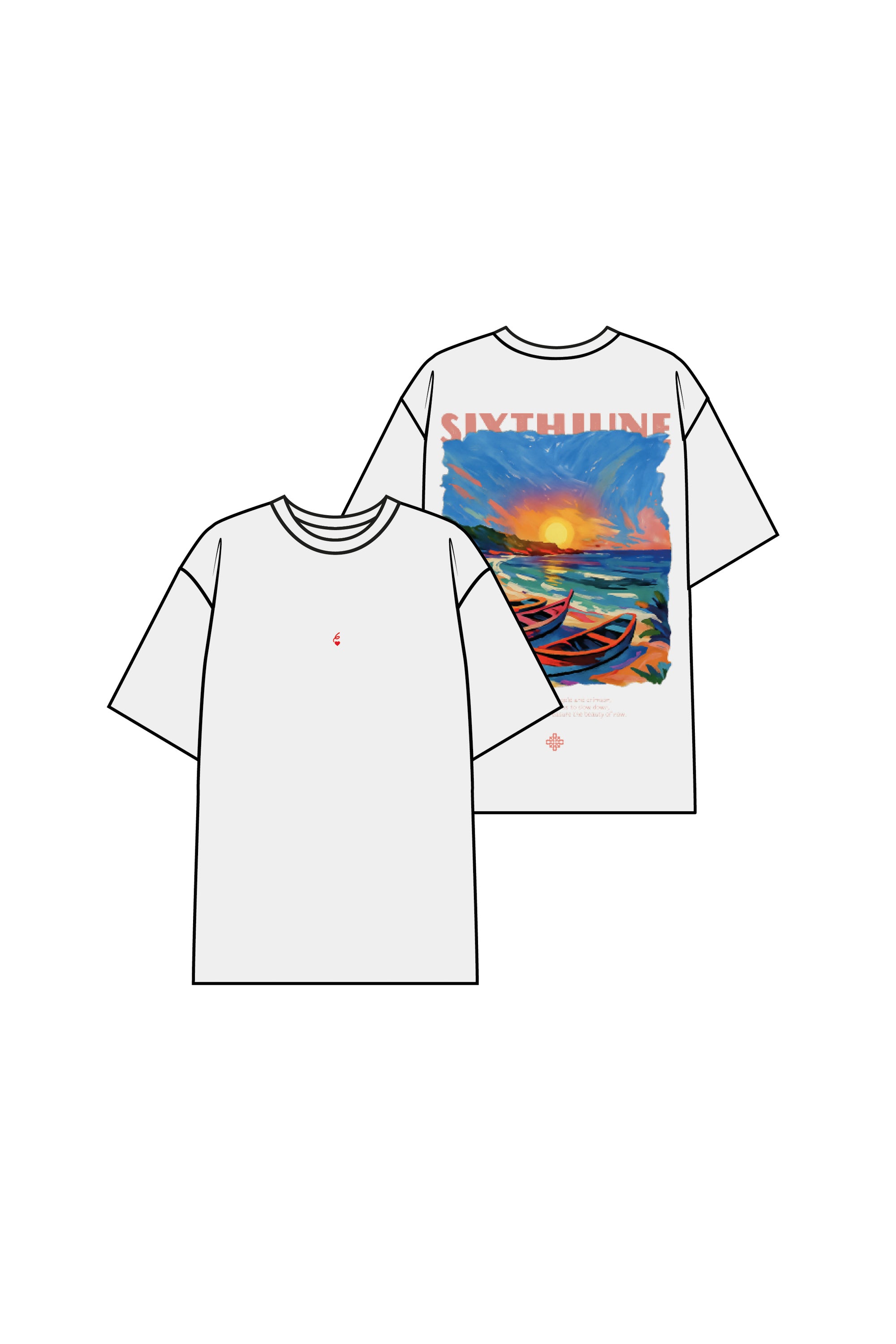 Sunset Playa Relax Tee 26057-OFFW