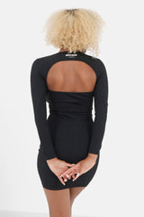 Opening back Dress 33669-BLAC