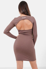 Opening back Dress 33669-BROW