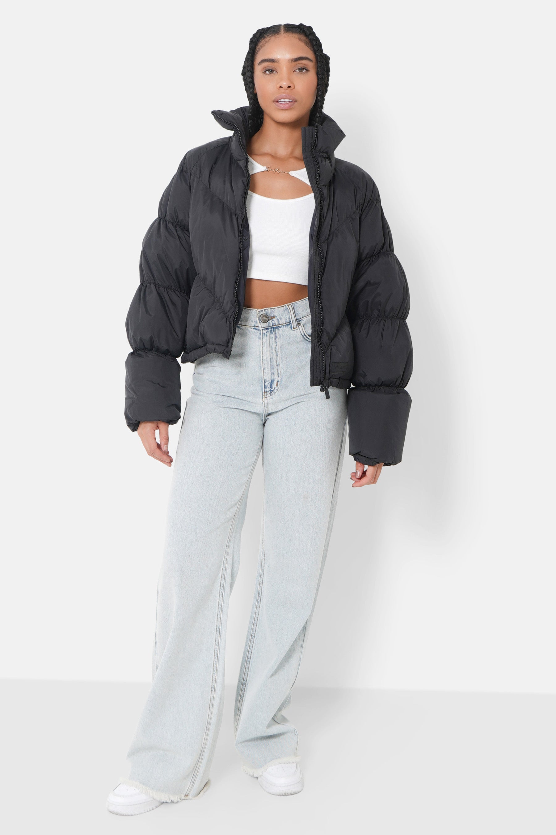 Oversized puffer jacket Black