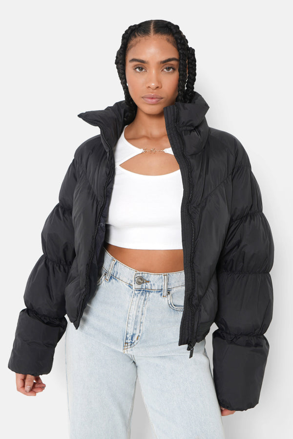 Oversized puffer jacket Black