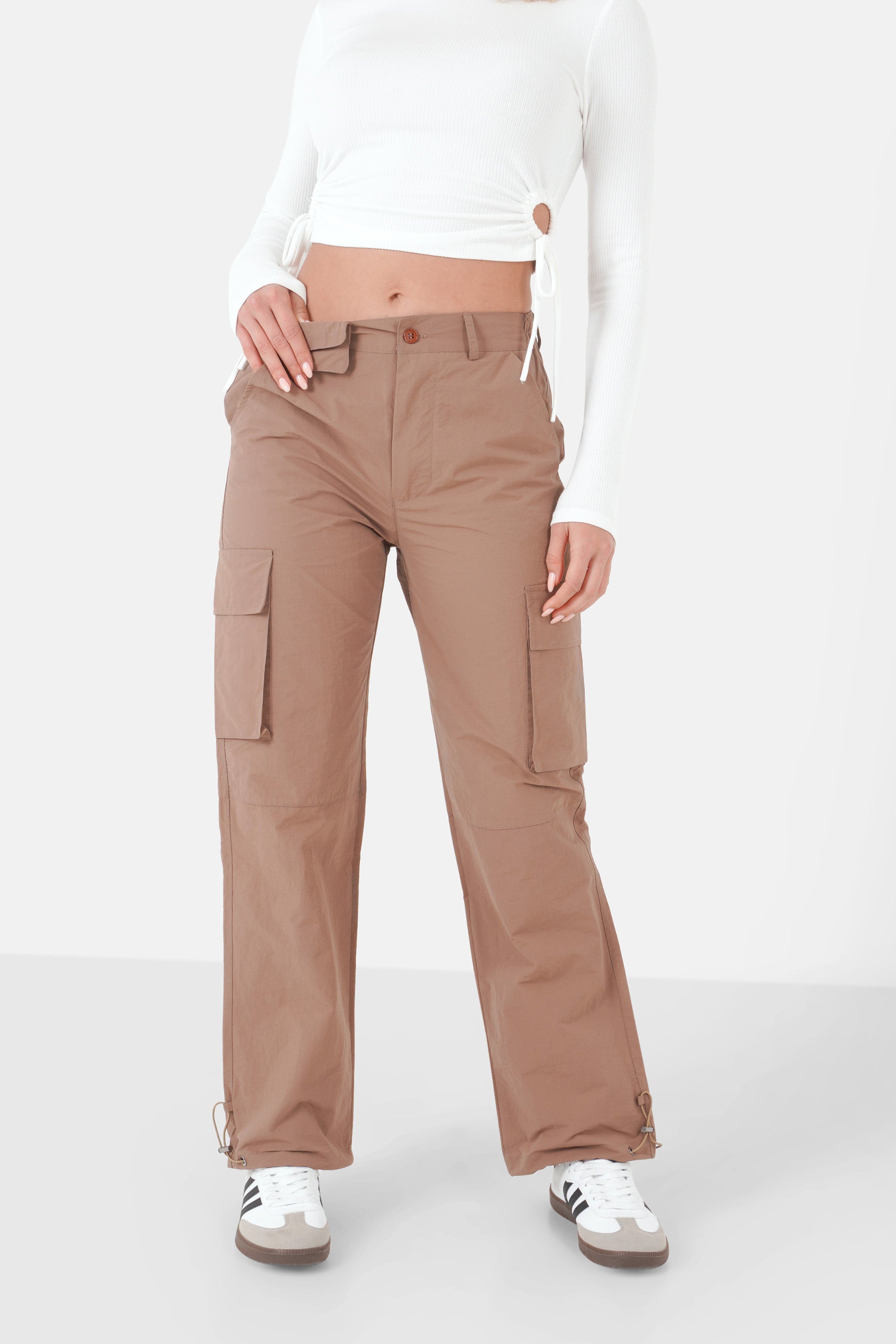 Mini pocket cargo Pants 33956-BROW