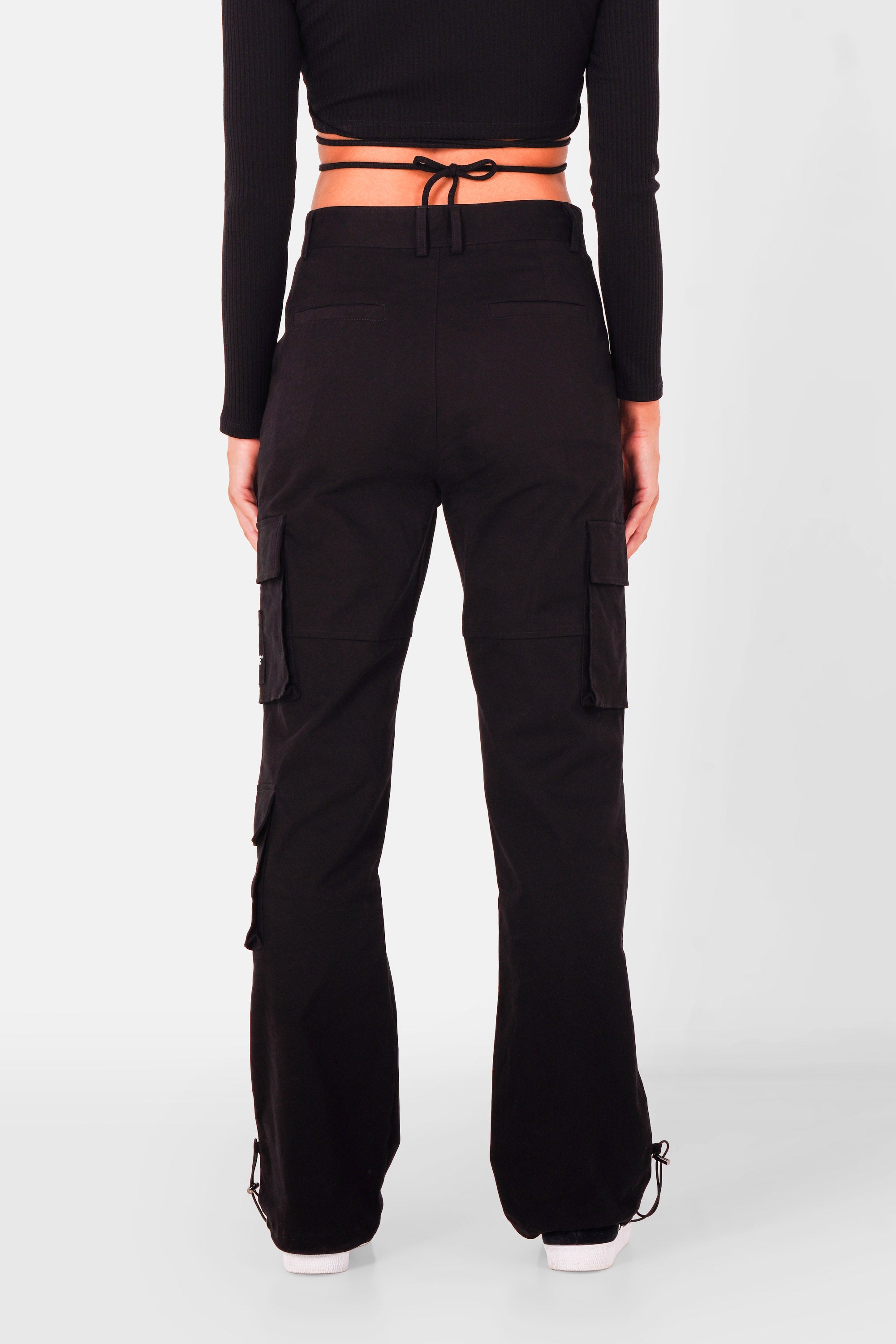 Reverse belt cargo Pants 33957-BLAC