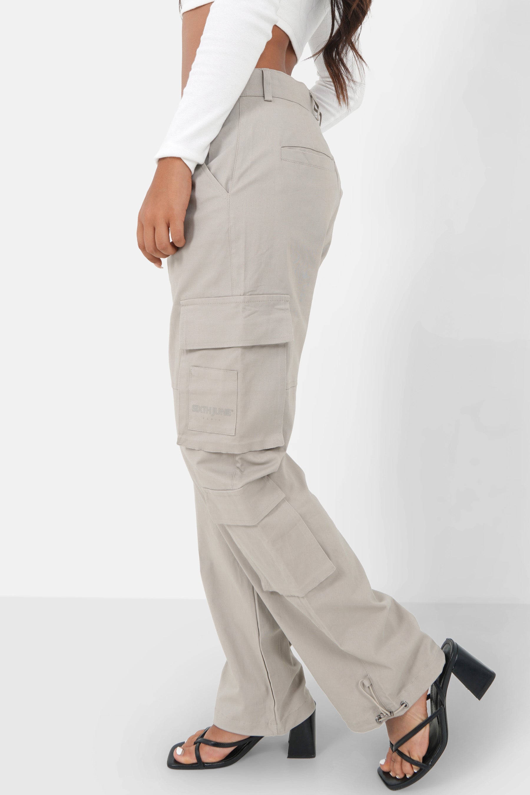 Reverse belt cargo Pants 33957-GREI