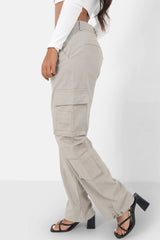 Cargo pants reverse belt Beige