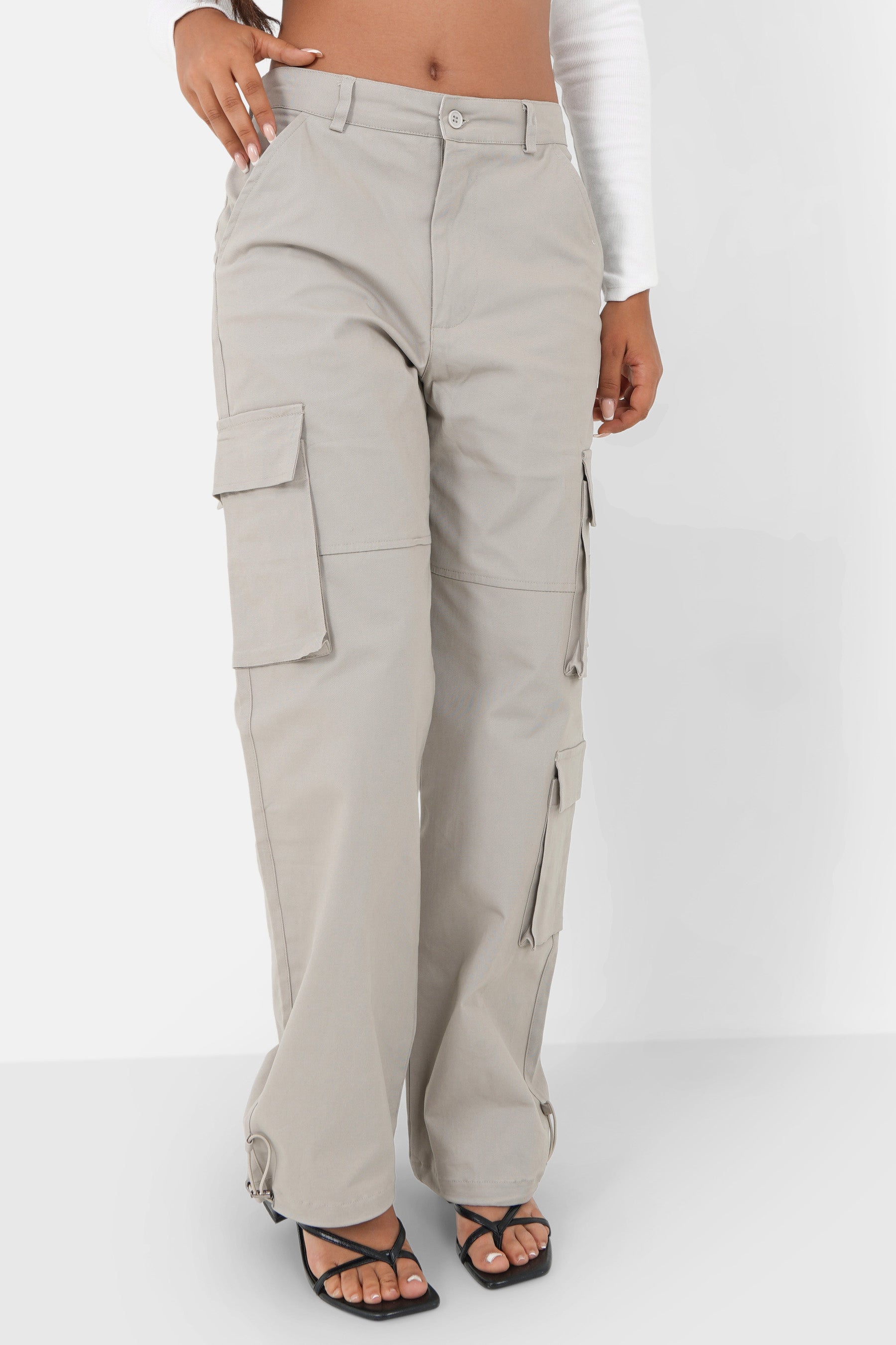 Reverse belt cargo Pants 33957-GREI