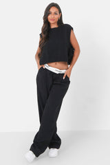 Reversible waistband Pants 34035-BLAC