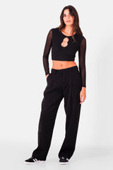 Reversible waistband Pants 34035-BLAC