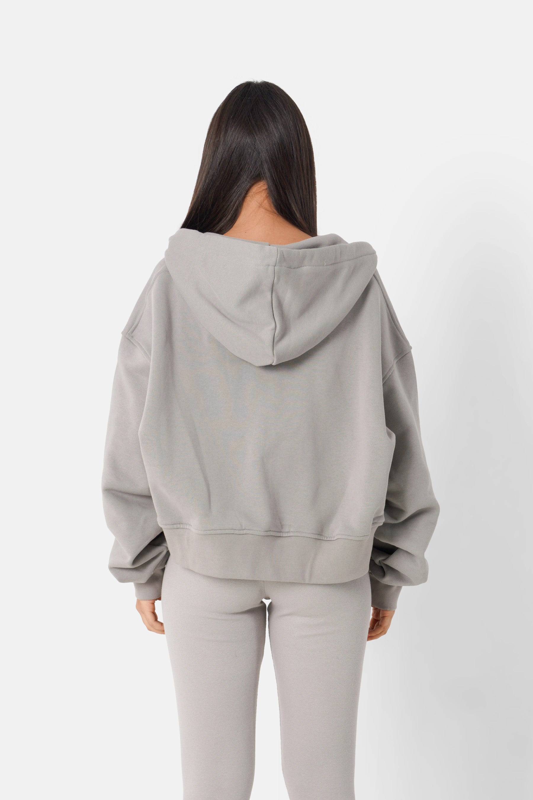 LOGO ZIP UP HOODIE 34043-GREY