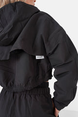Cropped nylon Jacket 34110-BLAC