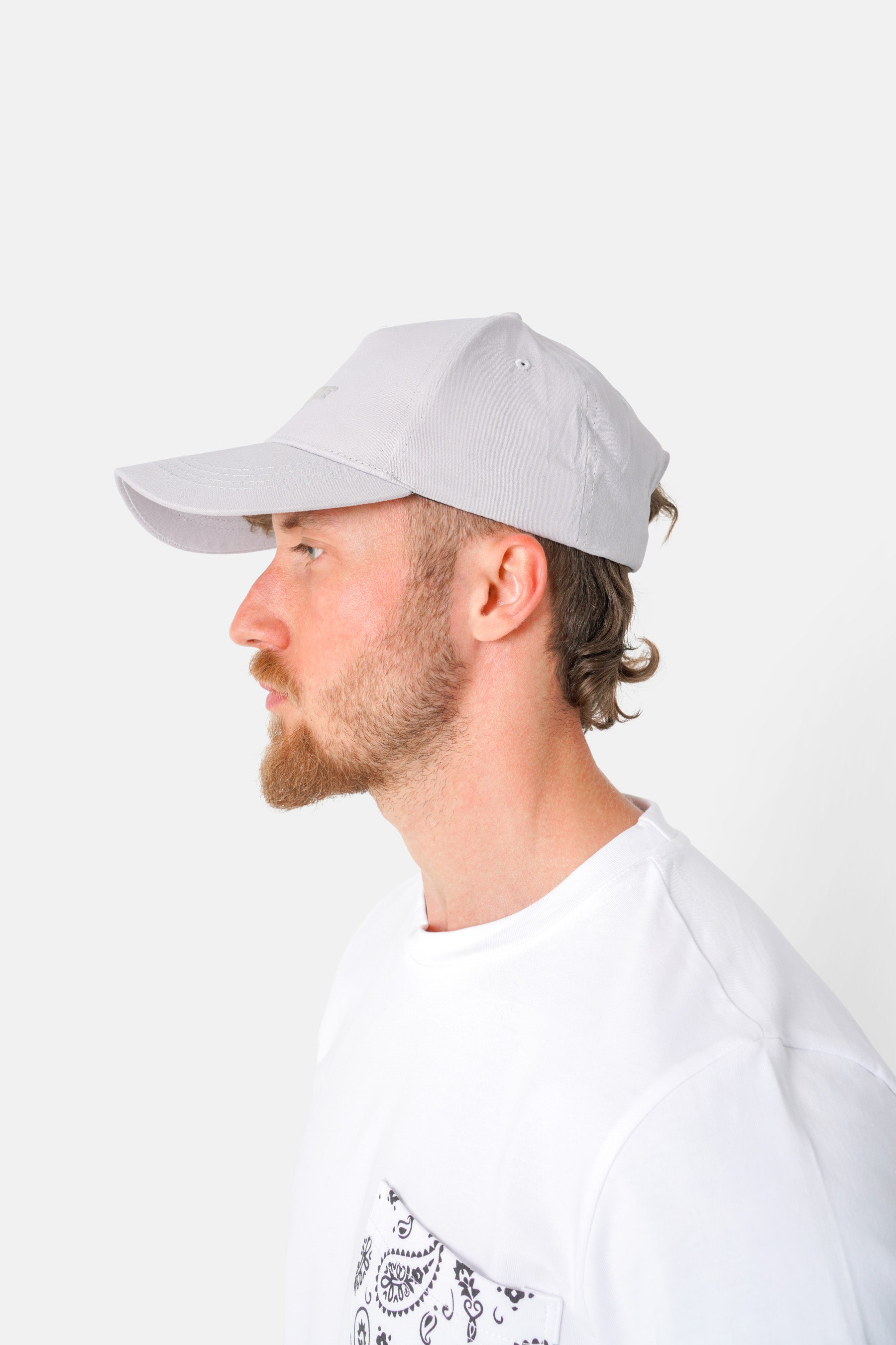 Ess. DOUBLE EMBROIDERY CAP 34146-GREY