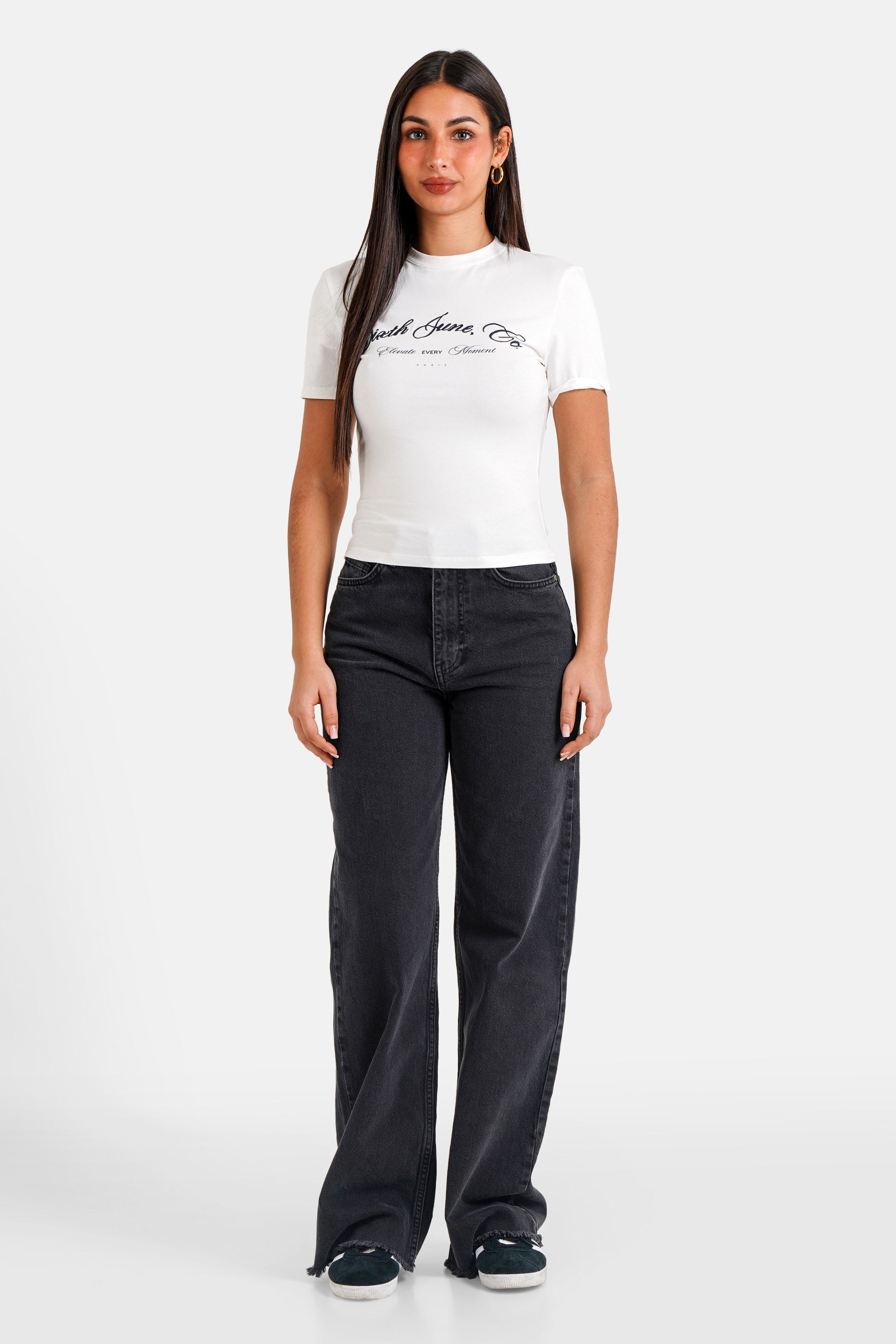 T-Shirt Calligraphy Front Embroidery 34454-OFFW