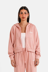 Hoodie ZIp-Up Elevate Backprint 34474-PINK