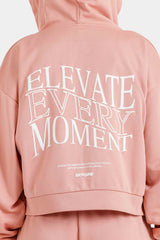 Hoodie ZIp-Up Elevate Backprint 34474-PINK