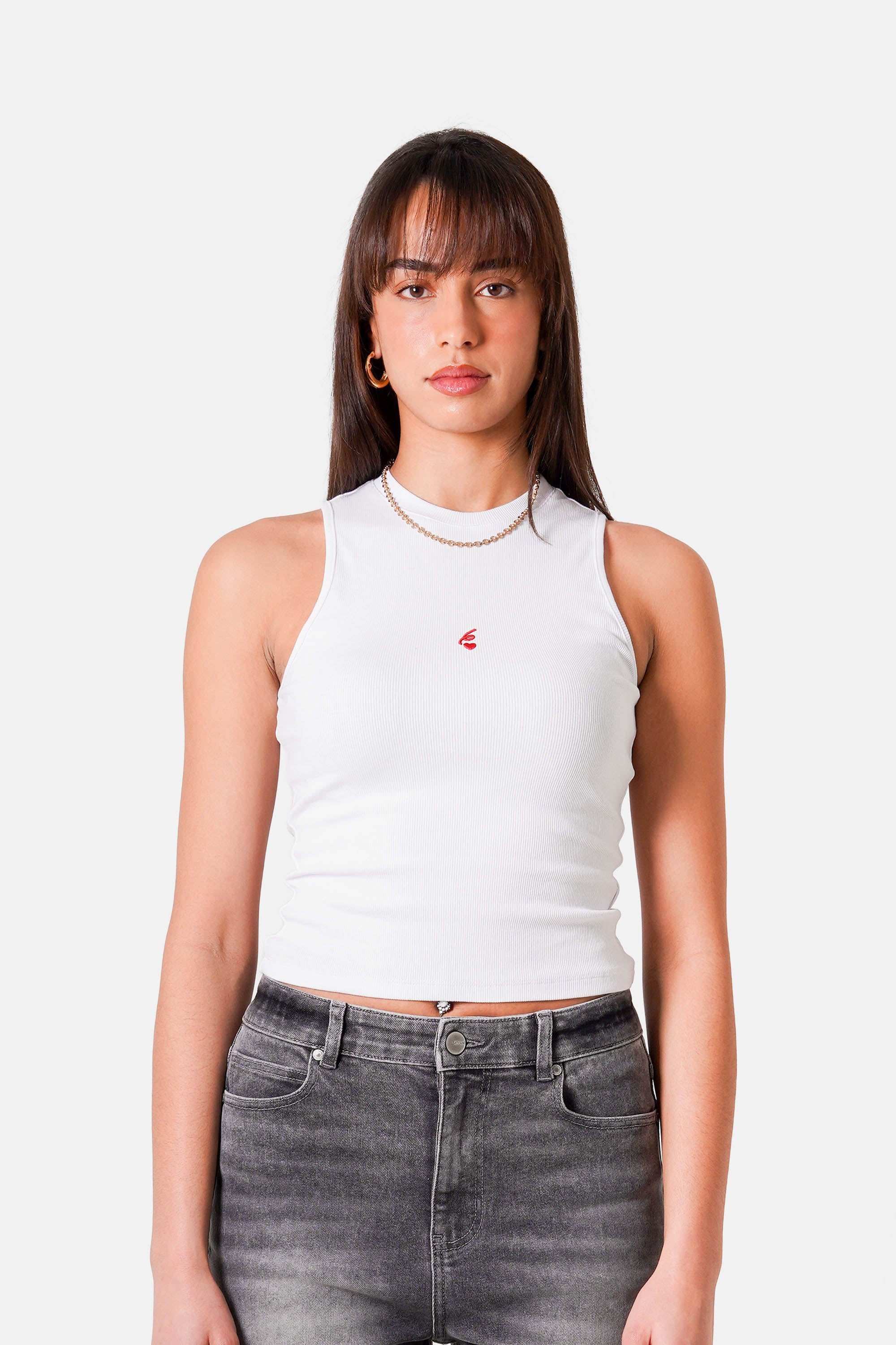 Sixth June Six Heart Logo Embroidery 34587-WHIT