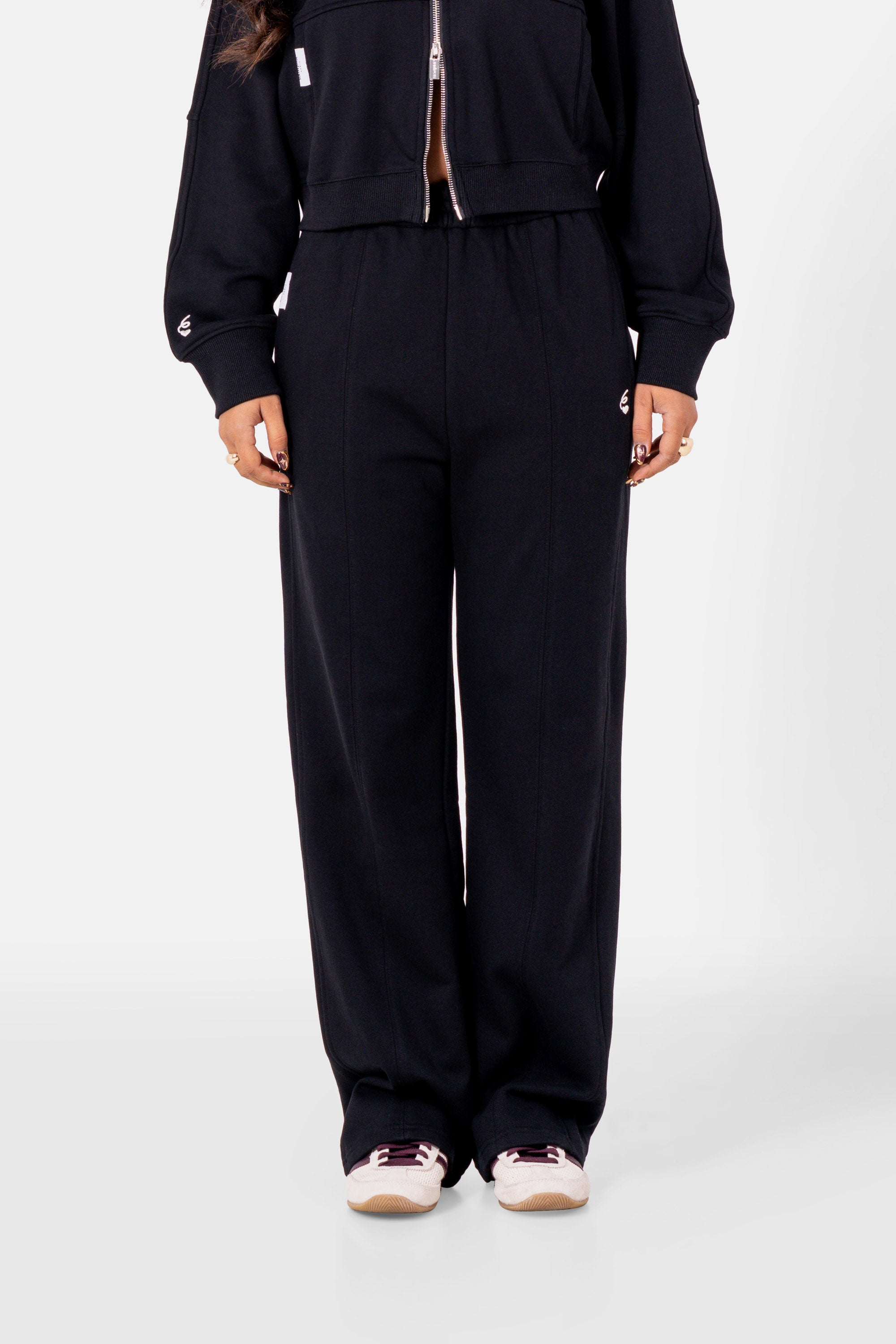 Sixth June Heart Embroidery Pants 34612-BLAC