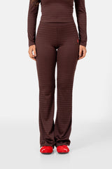 Sixth June Heart Embroidered Leggings Pants 34620-BROW