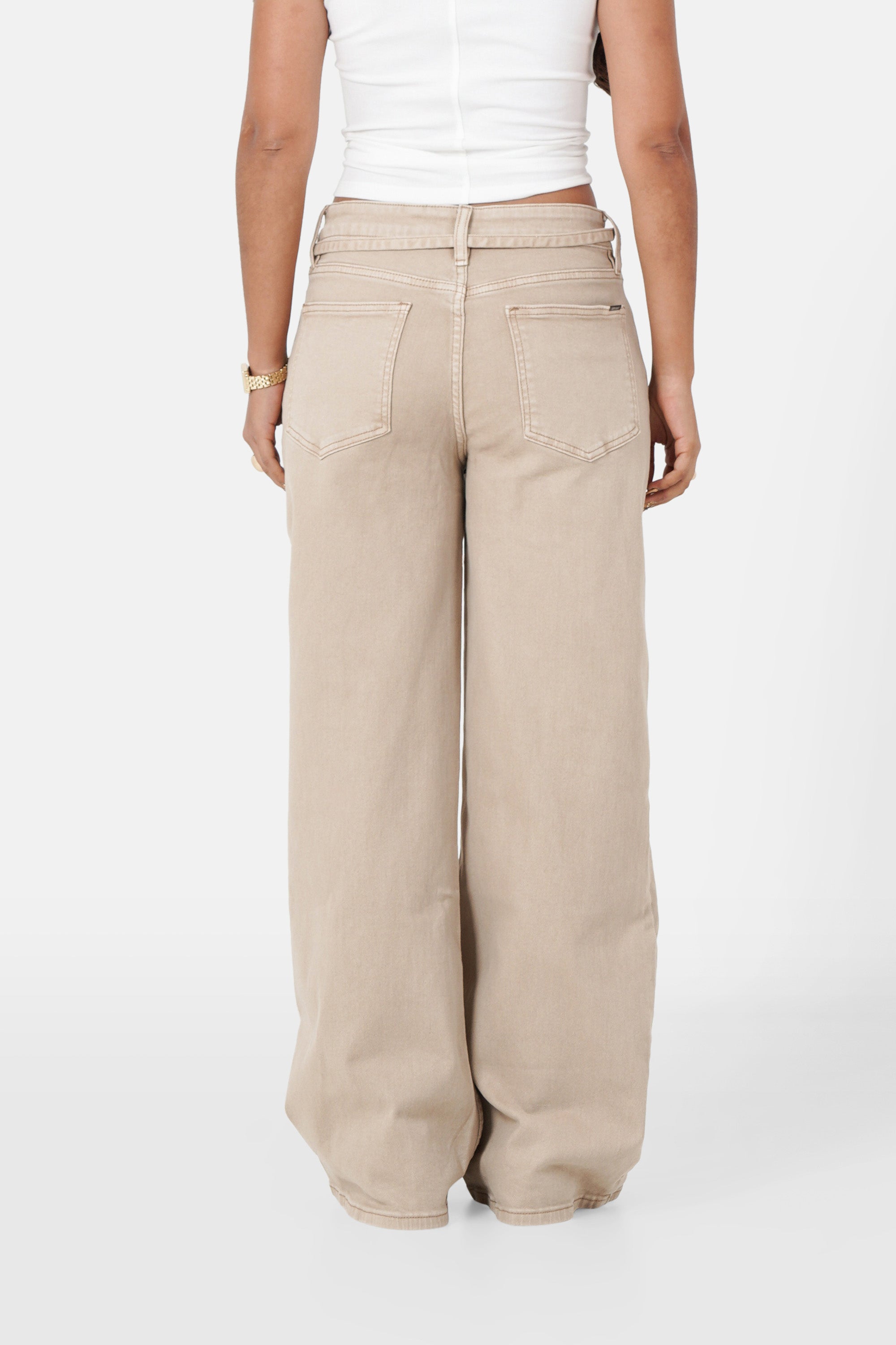 Sixth June Baggy Cowboy Denim Jeans 34647-SAND