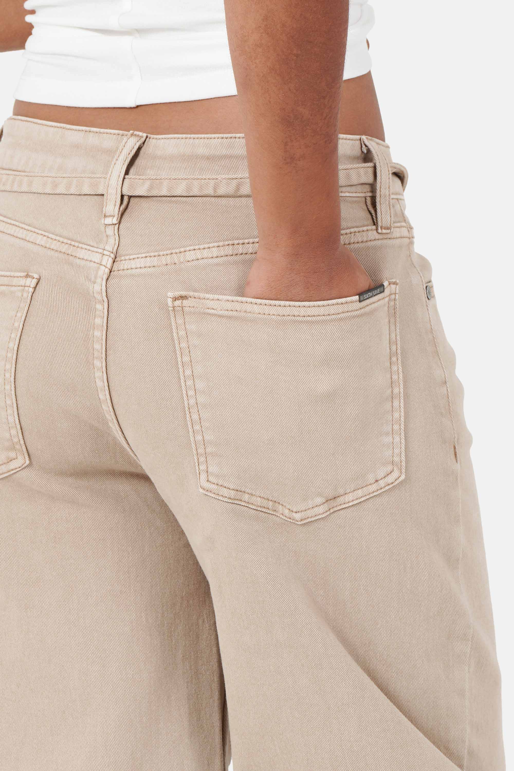 Sixth June Baggy Cowboy Denim Jeans 34647-SAND