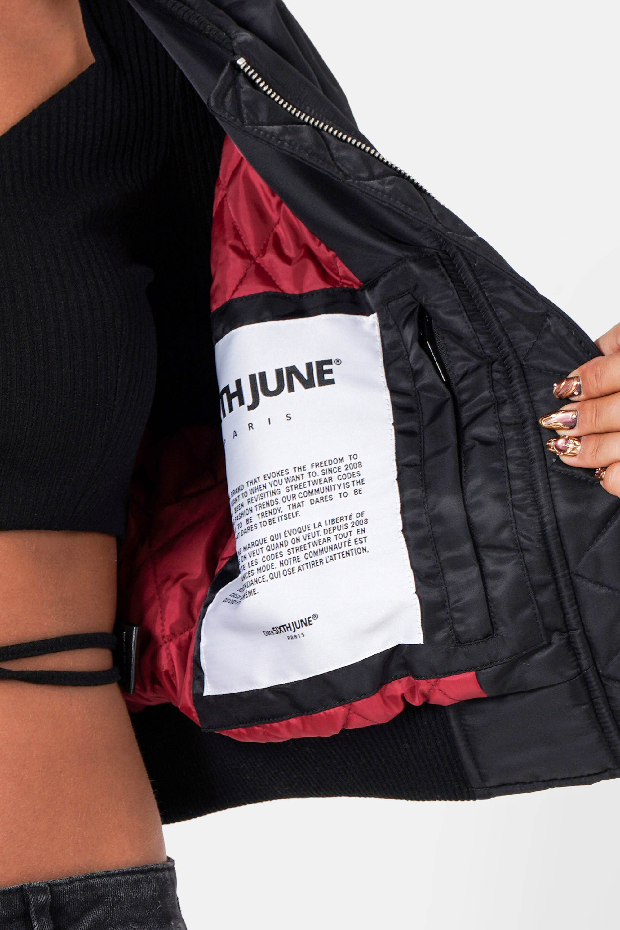 Sixth June Crop Bombers Jacket 34716-BLAC