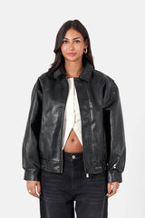 Sixth June Vegan Leather Bombers Jacket 34763-BLAC