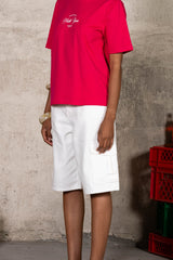 Baggy Denim Cargo Shorts 34809-WHIT