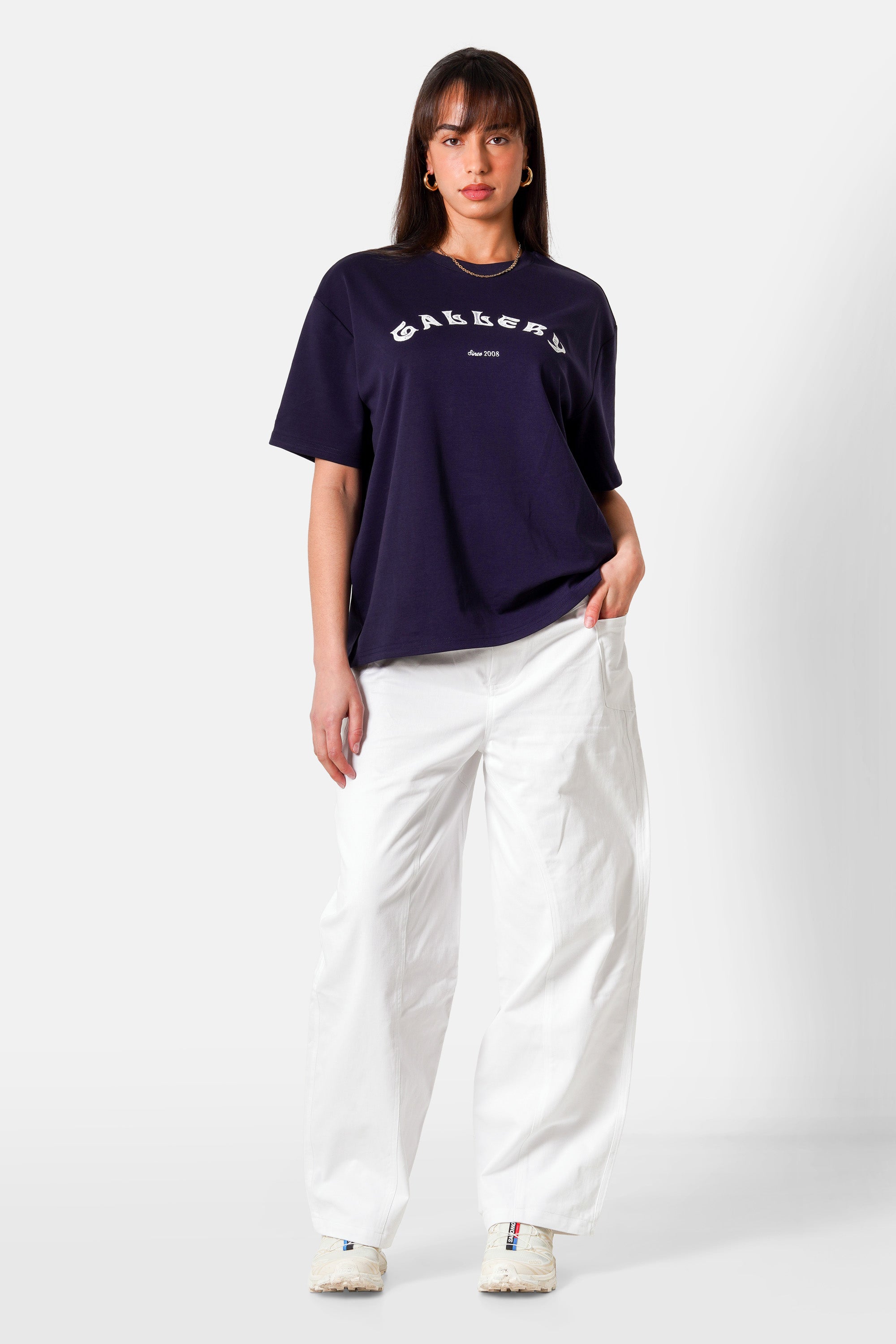 Sixth June Gallery Lace Applique Tee 34811-NAVY