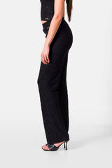 Sixth June Textured Sexy Flair Pants 34840-BLAC