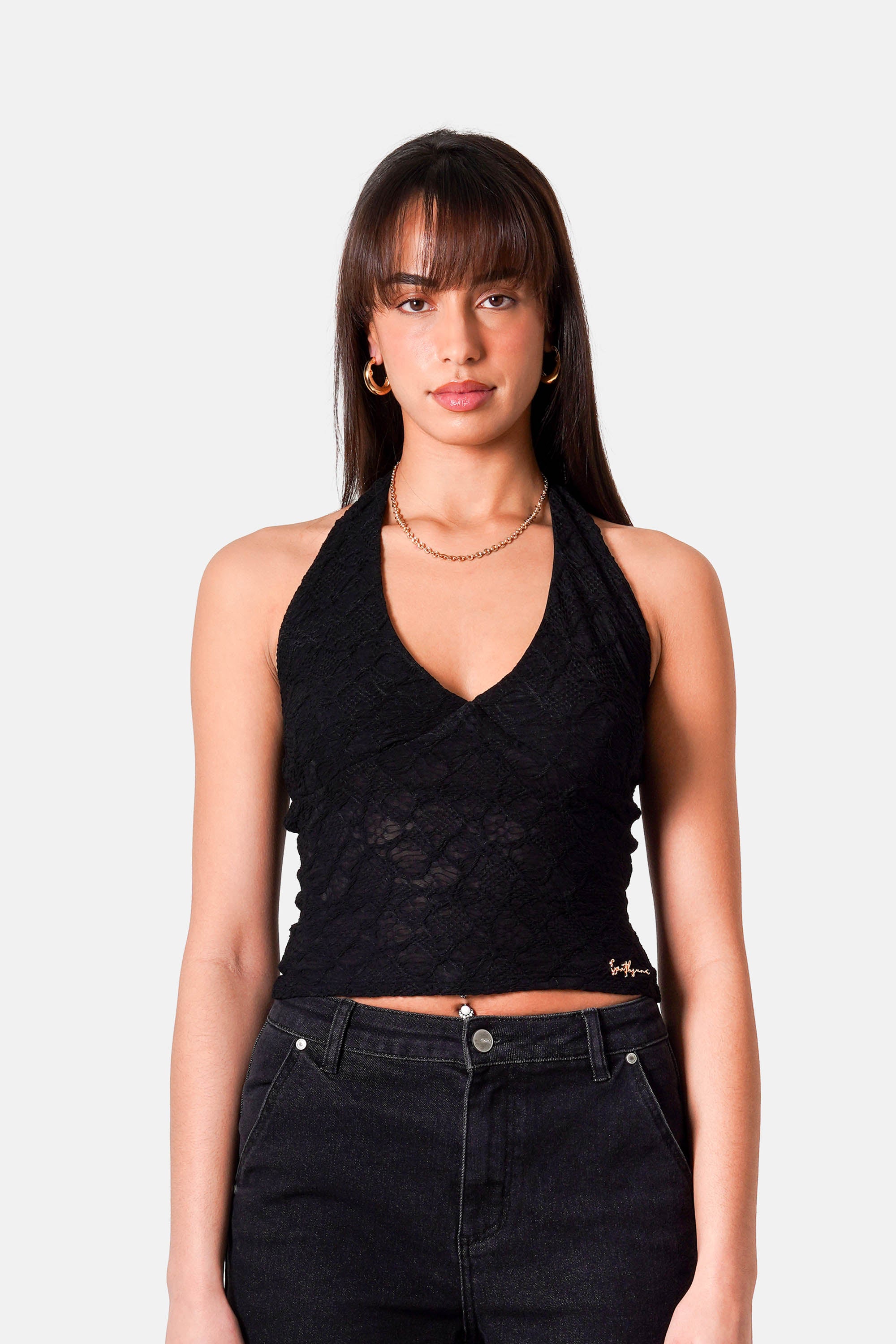 Sixth June Textured Sexy Top 34841-BLAC