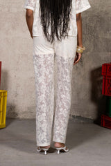 Paisley Lace Pants 34864-BEIG